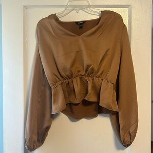 Express Gold 3/4 Sleeve Blouse Top